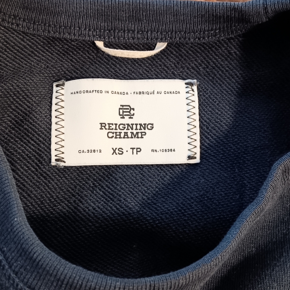 Reigning Champ Crewneck Logo Cotton Sweatshirt - Picture 3 of 8